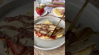 Crepes de fresas y nutella Shorts [upl. by Eille]