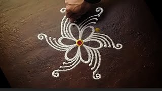 3 2 Rangoli Designs 🌺Simple Rangoli Designs🌺Rangoli idea 🌺Easy Rangoli Designs [upl. by Hotze]