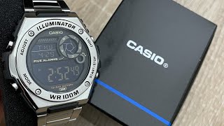 Casio Illuminator Digital Watch MWD100HD1BVEF Unboxing Mens Digital Watch [upl. by Iliram]