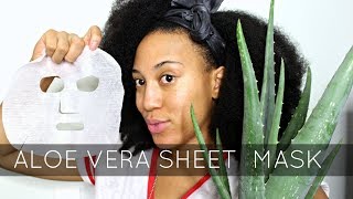 DIY Aloe Vera Sheet Mask x Skincare [upl. by Ymer]