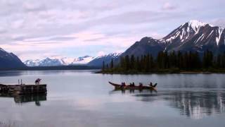 Tlingit Canoe at Lake Atlin BC [upl. by Airdnaed819]