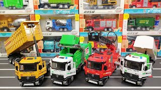 Review Of Diecast Truck For Trailer Truck Garbage Truck Fire Truck Road Sweeper Truck [upl. by Manvell]