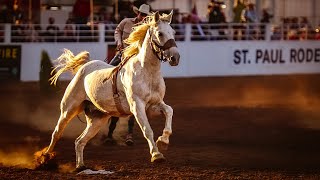 Bucking horse scenes  St Paul rodeo 2023 [upl. by Issie]