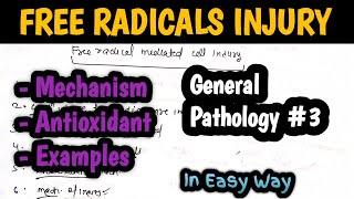 Free Radical Cell Injury Pathology  Mechanism  Types and Antioxidants Role  General Pathology 3 [upl. by Elianora]