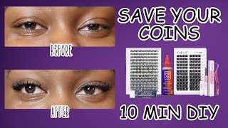 DIY Natural Eyelash Extensions  EASILY IN 10 MINS [upl. by Robby]