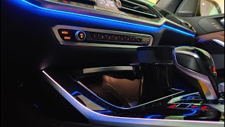 2022 BMW X7  Interior Ambient LED Lighting Setup Colors Brightness Dimmer [upl. by Naut]