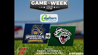 ECC Game of the Week  Griswold Wolverines vs The Woodstock Academy Centaurs Streaming Live 600 PM [upl. by Annovoj]