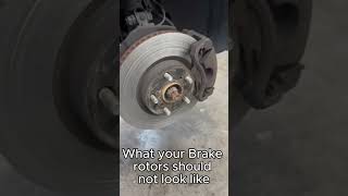 Dont let your Brake rotors get this bad 😬 Keep your car running right with regular maintenance [upl. by Yeltsew]