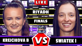 🔴LIVE Swiatek I vs Krejcikova B • WTA Finals Riyadh 2024 tennis WTAFinals Krejcikova Swiatek [upl. by Amleht]