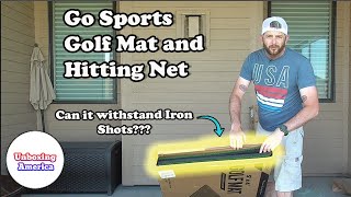 Go Sports 5x4 Golf Mat and 7x7 Hitting Net [upl. by Ahsenad]