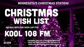 KOOL 108 FM – A Christmas Wish For Minnesotas Christmas Music Station IHeartRadio [upl. by Alastair]