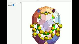 Rhombic Enneacontahedron with 30 Icosahedra [upl. by Ariay]