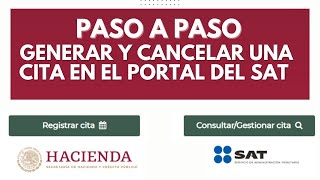 Como Generar y Cancelar Cita en el Portal del SAT [upl. by Gefell16]