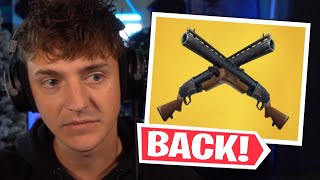 Ninja Responds To Double Pump Getting Added BACK To Fortnite [upl. by Odnam]