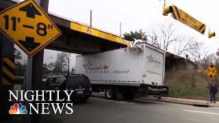 This Bridge Continues Wreaking Havoc on Unsuspecting Truck Drivers  NBC Nightly News [upl. by Teddy]