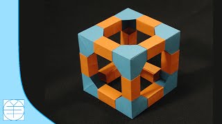 Origami Modular Cube Instructions Full HD [upl. by Lewellen748]