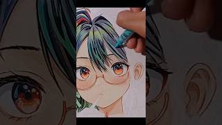 coloring anime fanart using acrylic marker quot Arrtx quot  anime drawing [upl. by Boggers]