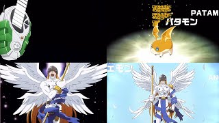 New Patamon to Angemon Shinka  Solo versionSoundvideo Edited New Movie 02 PortuguêsBR Dublado [upl. by Arndt231]