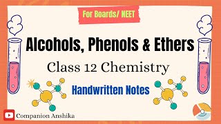 Alcohols Phenols amp Ethers  Class 12 Chemistry Notes  Session 202425 🔥 [upl. by Llednek964]