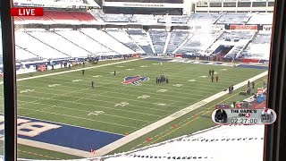 Snow still covering seats at Highmark Stadium ahead of BillsSteelers [upl. by Nessy582]