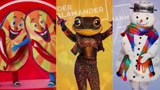 Schneemann FeuersalamanderFlip amp Flops Sing “Hot N Cold”  Masked Singer Germany Season 11 Ep2 [upl. by Aelak]