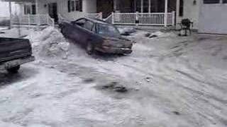 1990 Toyota Camry playing in the snow [upl. by Vanny]