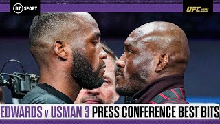 UFC286 Press Conference Best Bits 🇬🇧 Edwards v Usman 3 is MASSIVE 😮‍💨 [upl. by Aneri]