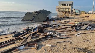 House collapses into ocean in Rodanthe [upl. by Stella]