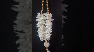 Ball 🔥golden mix 🔥brown 🔥garland 🔥gajra🔥🔥disign🔥garland handmade art viral shorts shortvideo [upl. by Elletnahc]