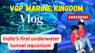 VGP Marine Kingdom 2024 Indias first walkthrough tunnel aquarium  Must visit place in Chennai [upl. by Janelle]