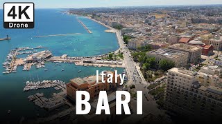 4K Drone video and travel vlog on Bari city in puglia region of Italy [upl. by Sirromad]