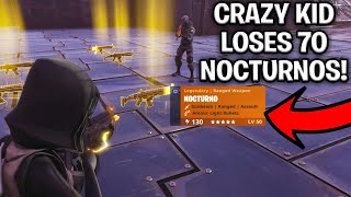 Crazy Noob Loses 70 Nocturnos Scammer Gets Scammed Fortnite Save The World [upl. by Kensell]