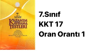 7SINIF MATEMATİK KAZANIM KAVRAMA TESTİ 17 ORAN ORANTI 1 [upl. by Ertnod]