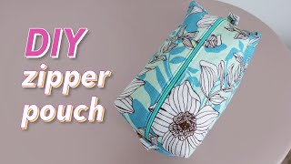 Easiest Zipper Box Pouch Sewing Tutorial  Useful DIY Gifts Part 2 [upl. by Kraska181]