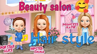 Cartoon hair salon 2024 beauty parlor 2024cartoon videos [upl. by Idham]