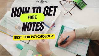 How to Download Free Psychology Notes in 2024 [upl. by Gylys850]