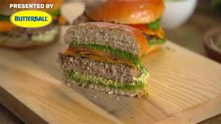 California Turkey Burger Recipe  Butterball [upl. by Rexanna863]