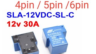 How to check SLA12VDCSLA Relay 4pin5pin6pin [upl. by Ramu]