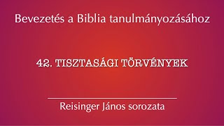 42 Tisztasági törvények – Bevezetés a Biblia tanulmányozásához Reisinger János [upl. by Ebehp]