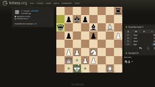 Chess960 Against Stockfish Level 3 Bot chess chessgame bot lichess [upl. by Glad151]