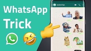 WhatsApp Trick Eigene Sticker erstellen amp mehr Sticker bekommen [upl. by Melloney]