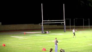 Crazy Football Play  Goal Post Collision [upl. by Siger]