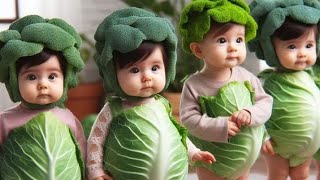 so cute little baby 😍 cabbage baby 🥬 cabbage baby trending [upl. by Edson]