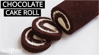 THE BEST Chocolate Cake Roll Chocolate Swiss Roll Recipe [upl. by Shiroma]