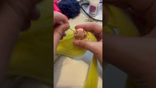 Glueing the hair barbie dollhair reroot crafting diy thedollplanet [upl. by Willin]