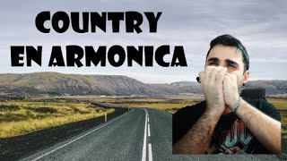 👨🏼‍🌾🎼 Ejercicio Country Blues ARMONICA C dificultad Intermedia fácil [upl. by Rennerb]