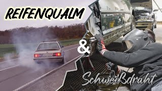 Reifenqualm und Schweißdraht  Probefahrt mit dem E30 V8 und Schweller schweißen am E46 [upl. by Hselin]