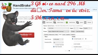 Handbrake  Video Küçültme Programı  Video Boyutu Küçültme Programları [upl. by Dusty212]