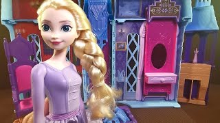 10 Minutes ASMR Unbox Disney Frozen Dollhouse Arendelle Castle Elsa Fashion Doll Playset Toy Review [upl. by Alusru547]