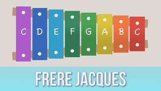 How to play Frere Jacques on a Xylophone Easy Songs Tutorial [upl. by Edrahc643]